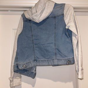 jean jacket/ sweater
